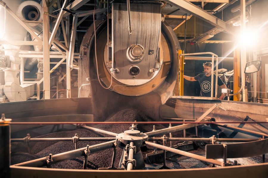 A picture from the factory of the Viking Malt.