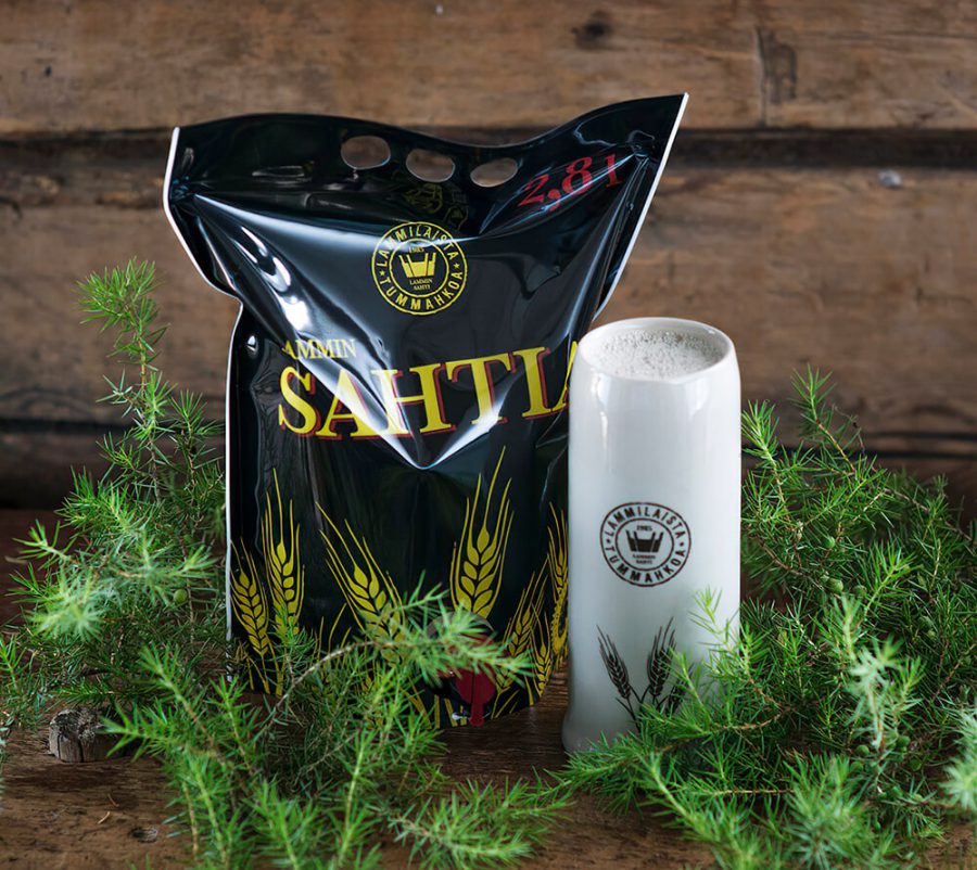 In the picture a bag of Lammin sahti.